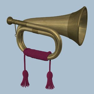3ds max old military horn