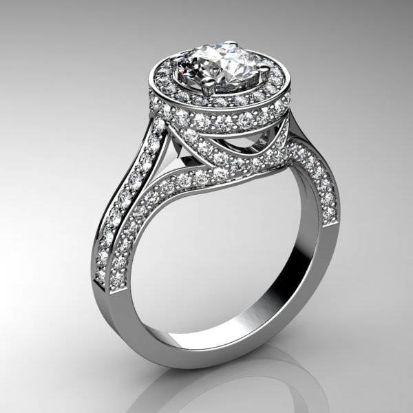 Solitaire Engagement Ring 3D Model 3D printable .stl ...