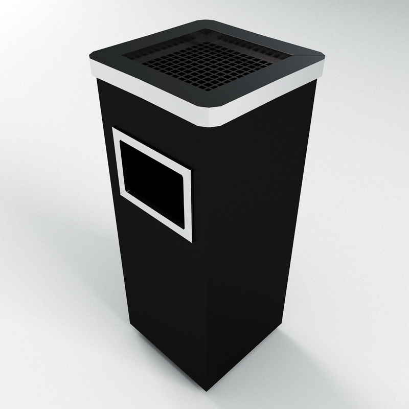 3d max ashtray bin