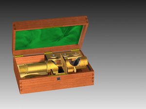 1855 french microscope 3d model