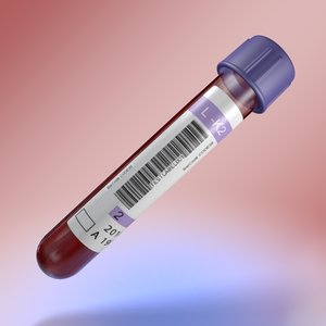 3d medical test tube blood