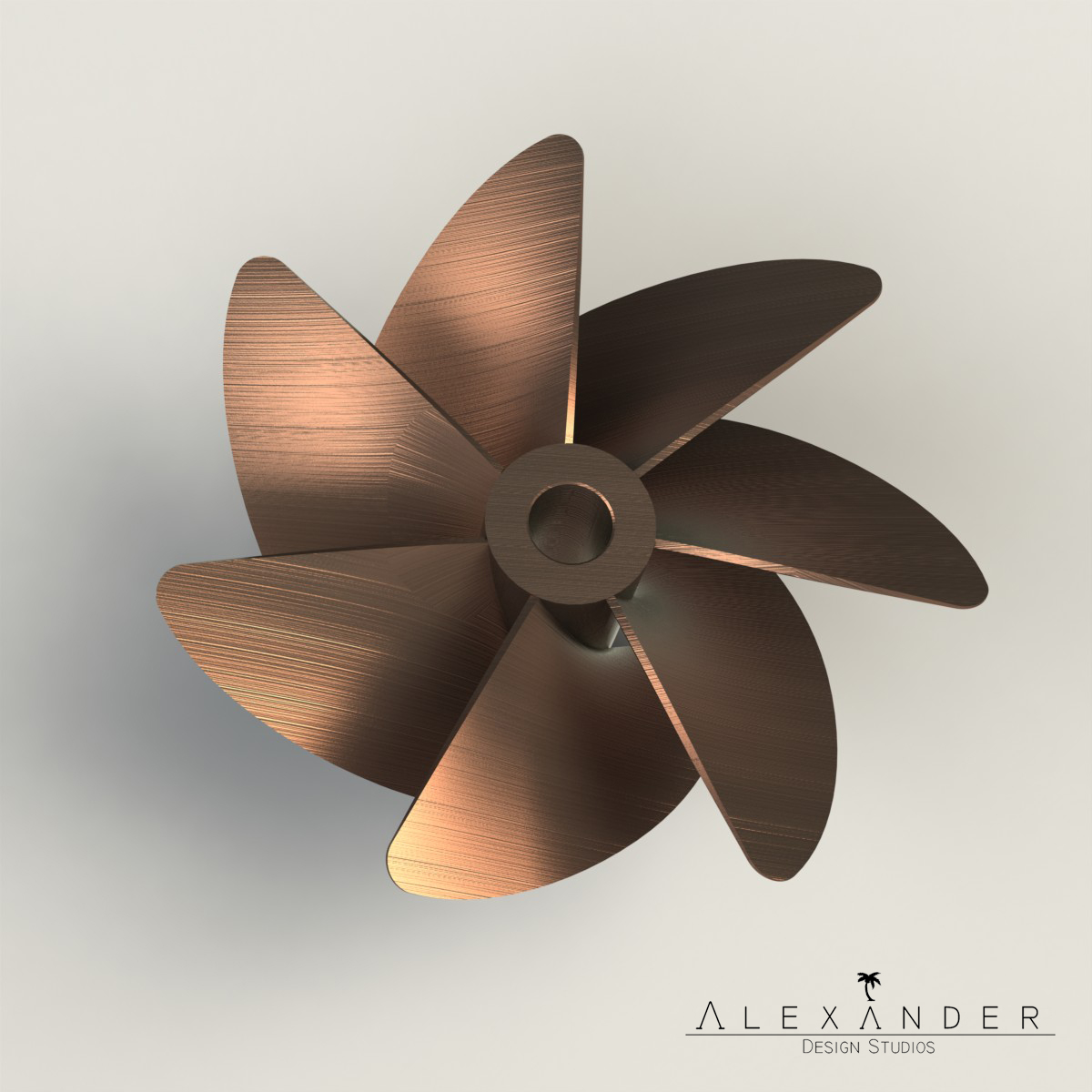 3d set propellers boats