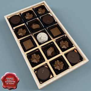 box chocolates 3d c4d