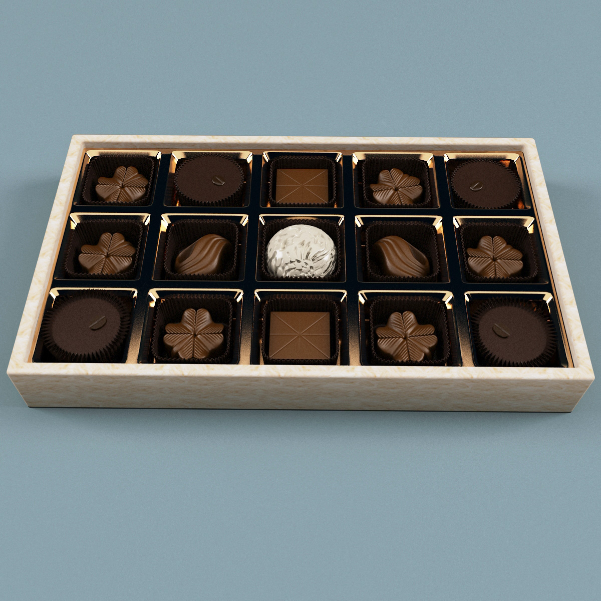 box chocolates 3d c4d