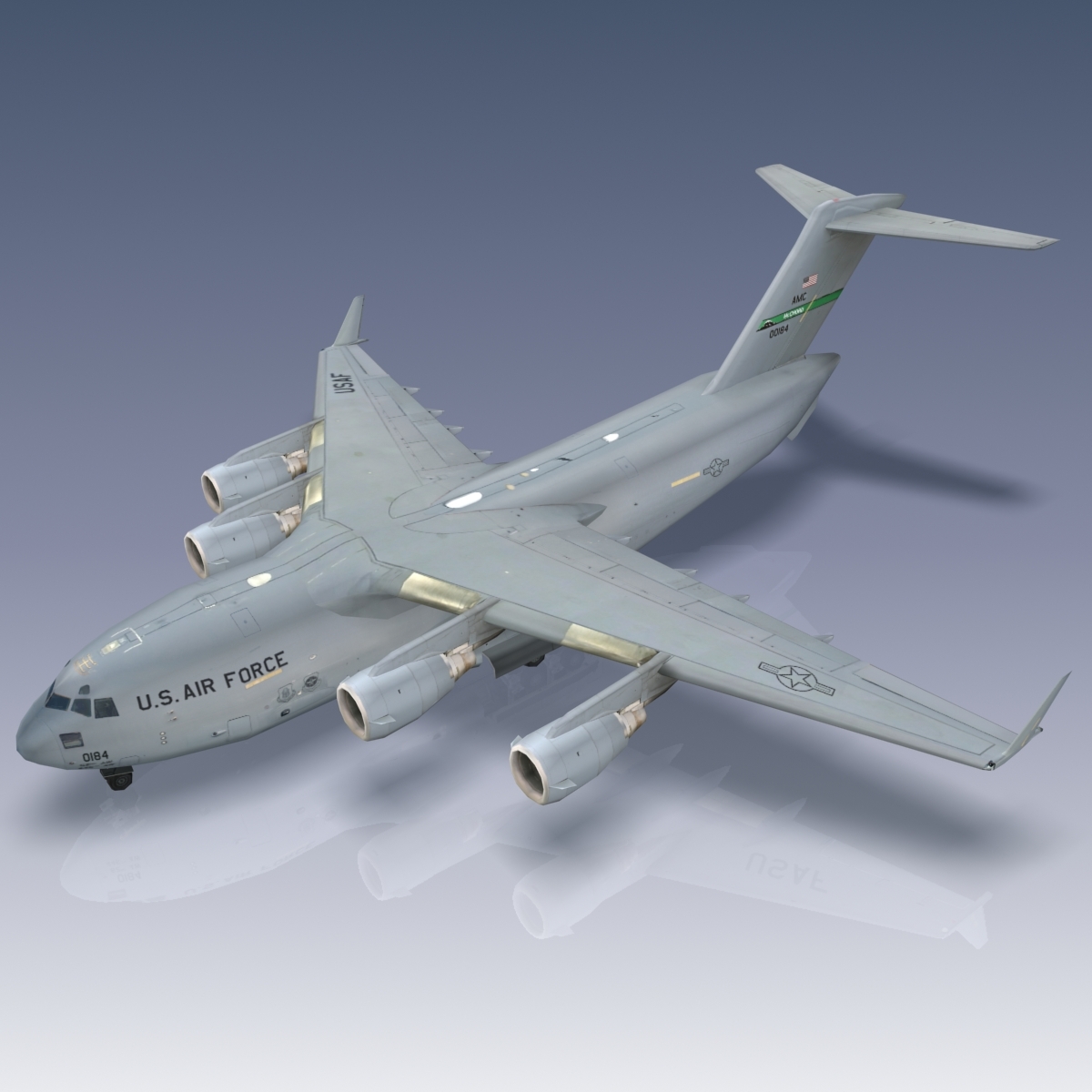 USAF C17 글로브 마스터 III 3D 모델 TurboSquid 580557