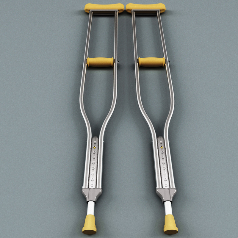 3d crutches modelled