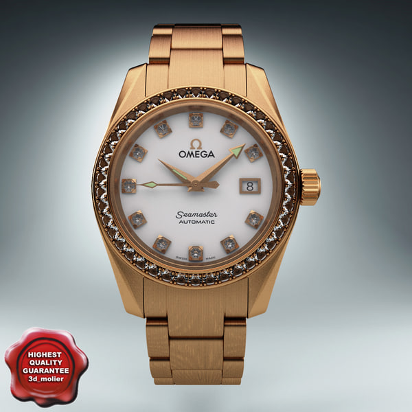 3d diamond watch omega seamaster model