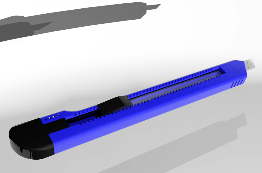 3d paper cutter cuts model