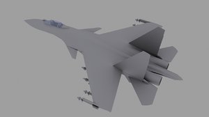 3ds max su-37 su fighter