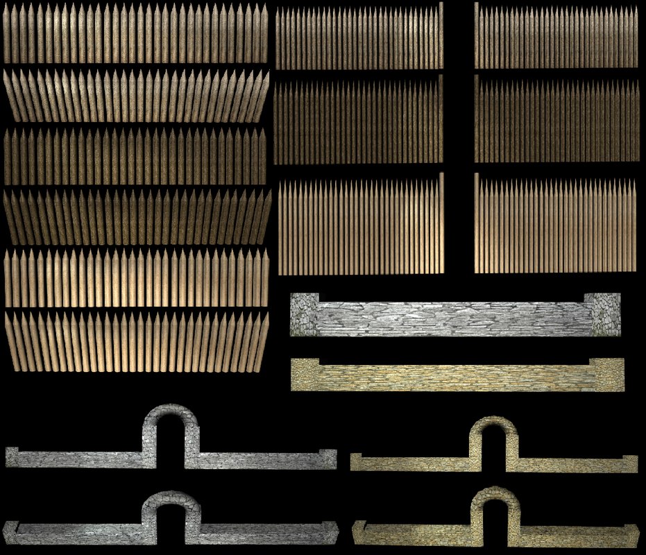 3d generic wall package 1 model