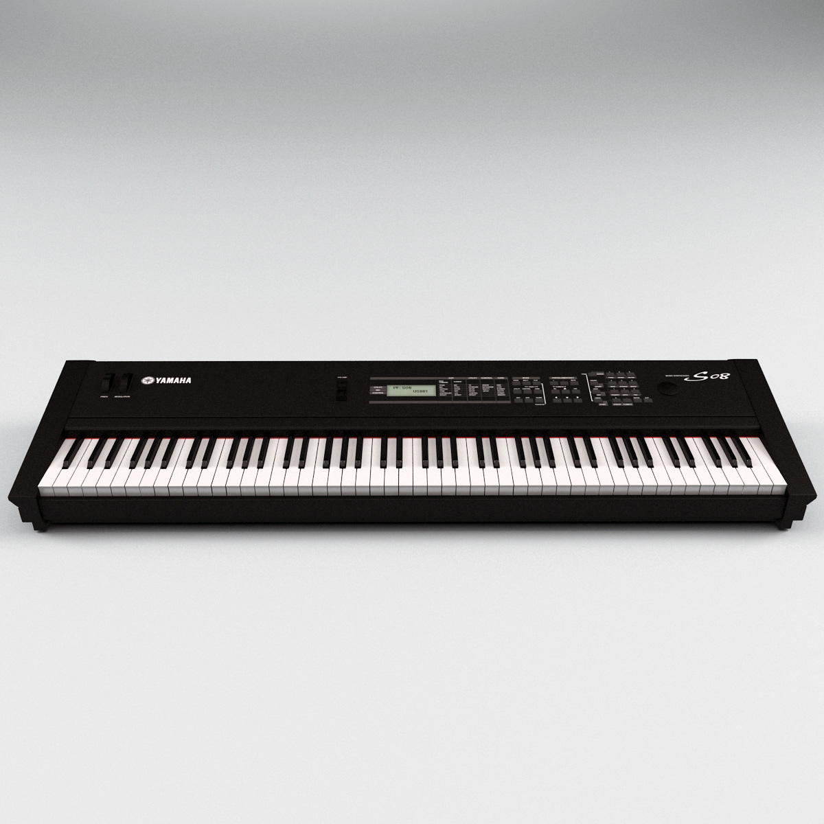 3d model synthesizer yamaha s08