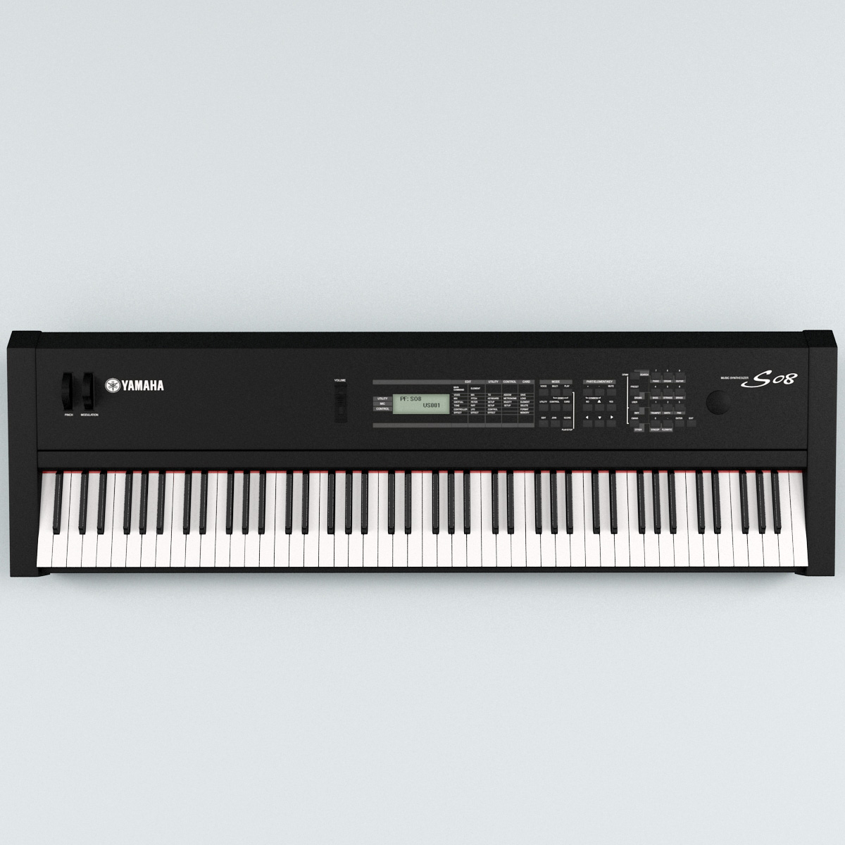3d model synthesizer yamaha s08