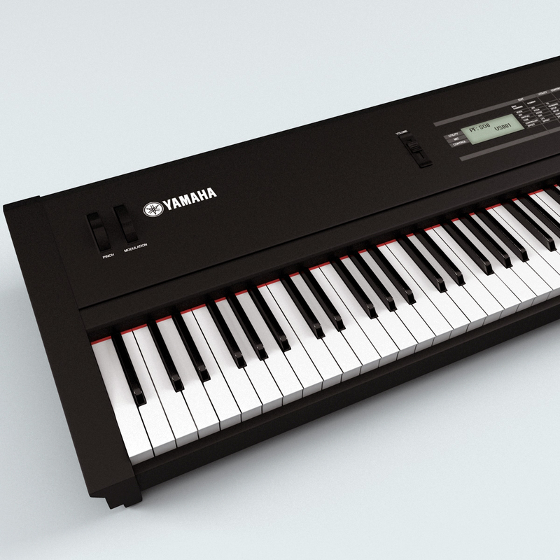 3d model synthesizer yamaha s08