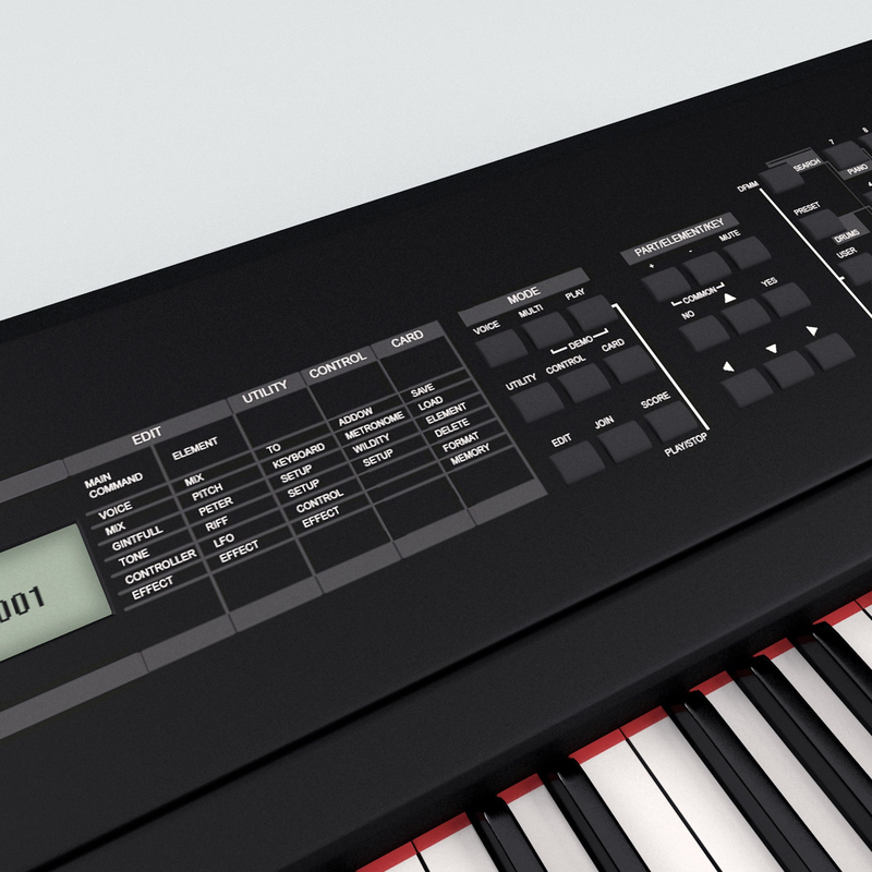 3d model synthesizer yamaha s08