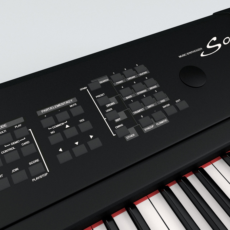 3d model synthesizer yamaha s08
