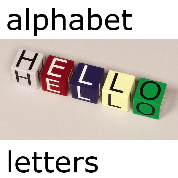 Download boxes alphabet letters 3d model