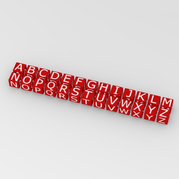 Download 3d model boxes alphabet letters