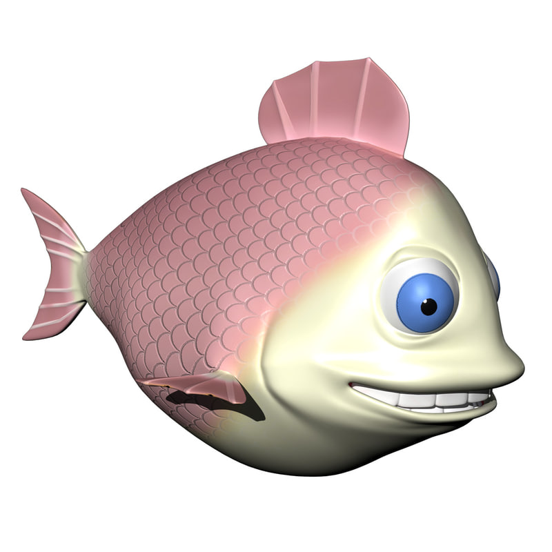 max fish cartoon character rigged
