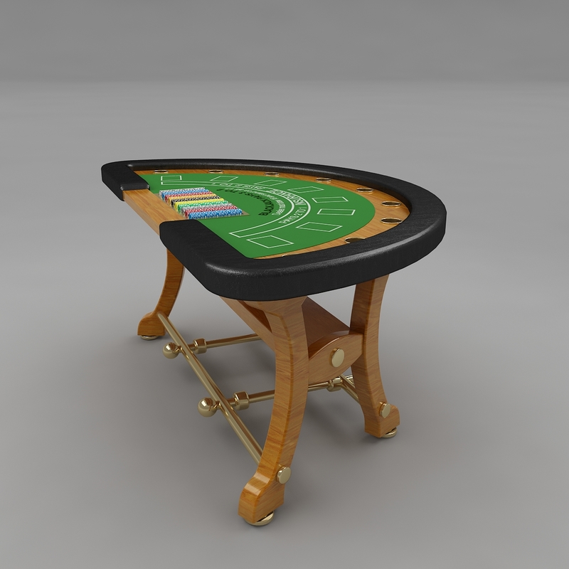 blackjack table 4 3d model