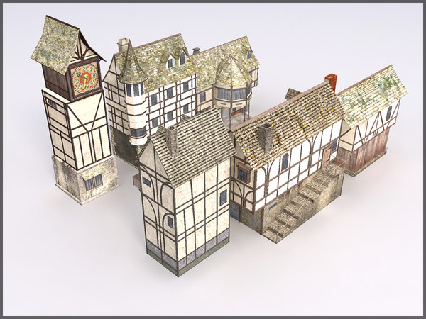 Medieval Town Building Games 3d Model