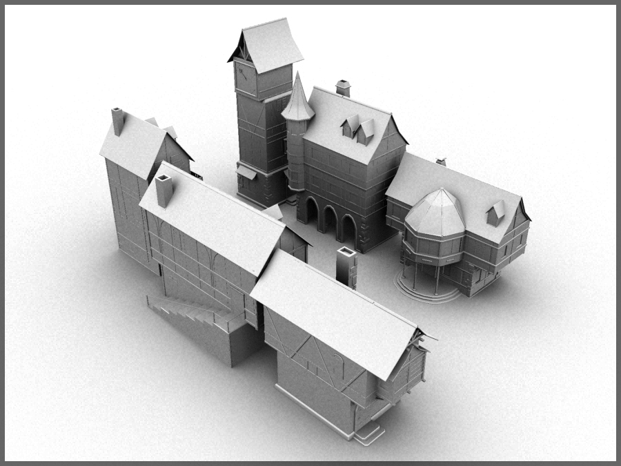 Medieval Town Building Games 3d Model