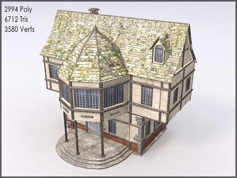3d Model Medieval Town Building Games