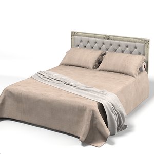 classic tufted bed 3d max