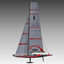 competition sailing yacht italy 3d model