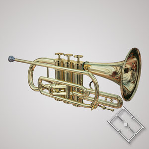 brass trumpet obj