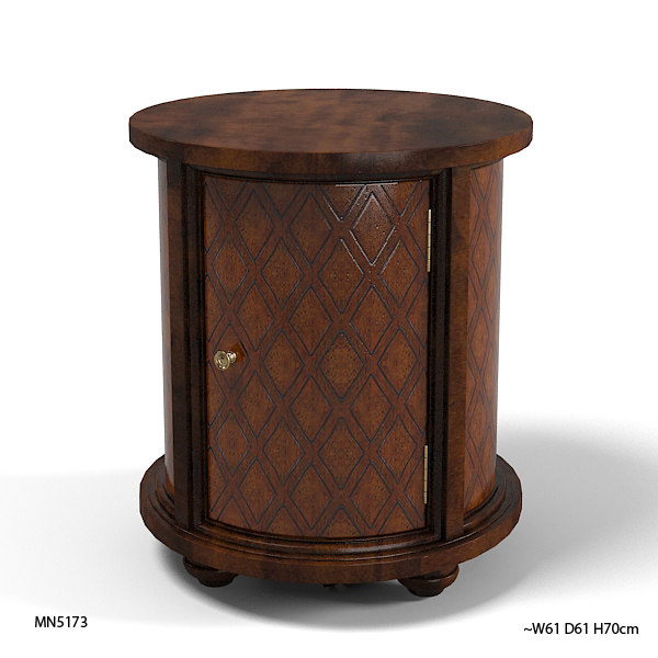Century Round Bedside Table Mn5173