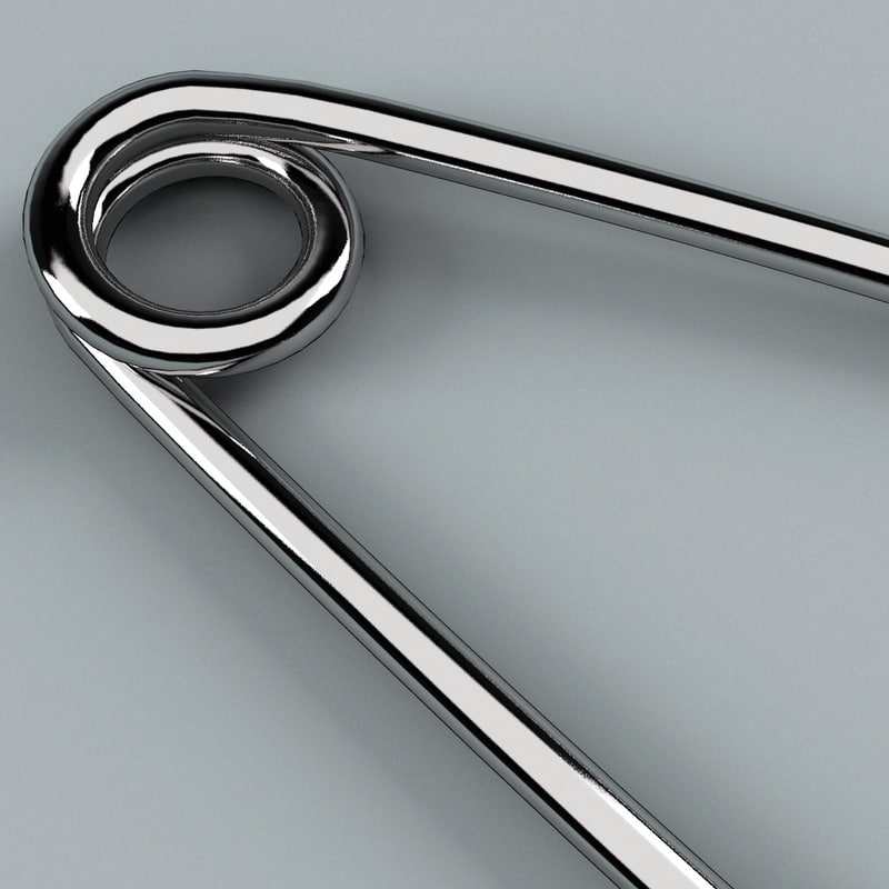 3d Model Safety Pin V2