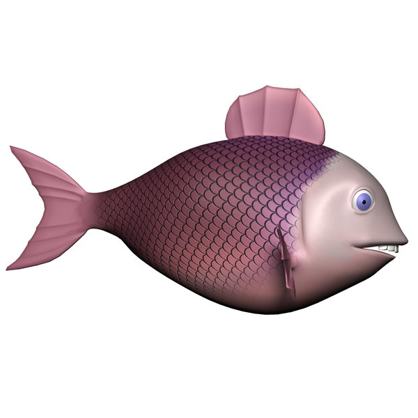 3ds max fish cartoon characters rigged