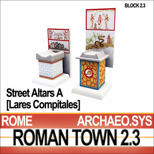 ancient roman town street 3d model