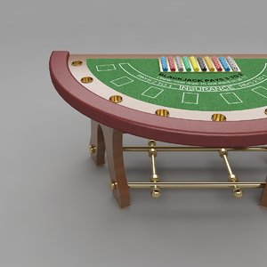 3d blackjack table 5 model