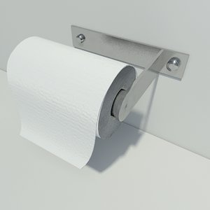 3d model toilet equipment paper
