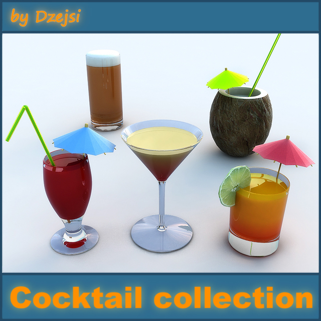 Cocktails 3d Model 