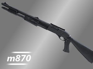 remington 870 tactical shotgun 3d model