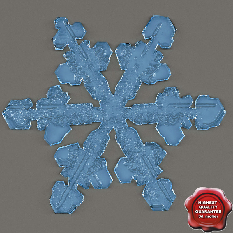 3d snowflake v2 model