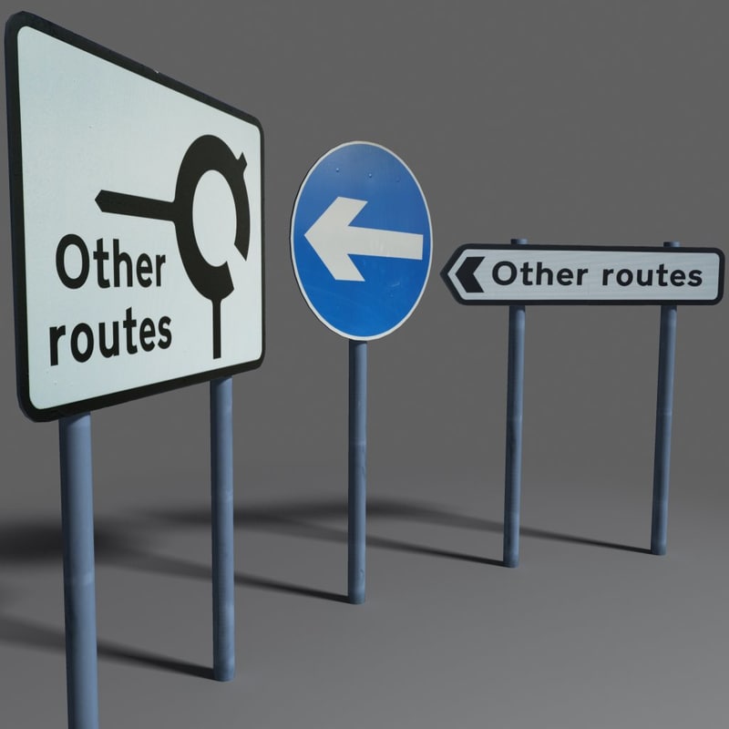 3d model of road signs coz110110629
