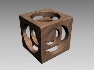 3d model classic wood papereight
