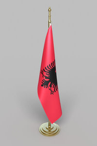 3d flag albania model