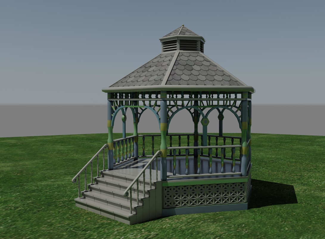 9 directx zip model 3d gazebo