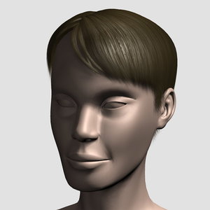 3d model hair character mesh