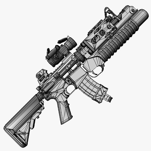 3d Mk18 M203 Model