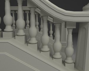 stairs old 3d obj