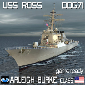 uss arleigh burke class 3d model