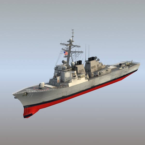 uss arleigh burke class 3d model