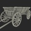 old wooden cart v1 3d model