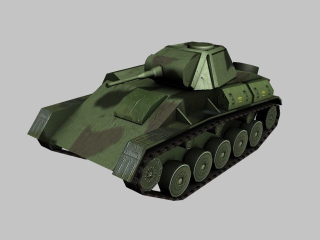 T 70 Light Tank 3d Model