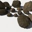 3d smooth rocks stones - model